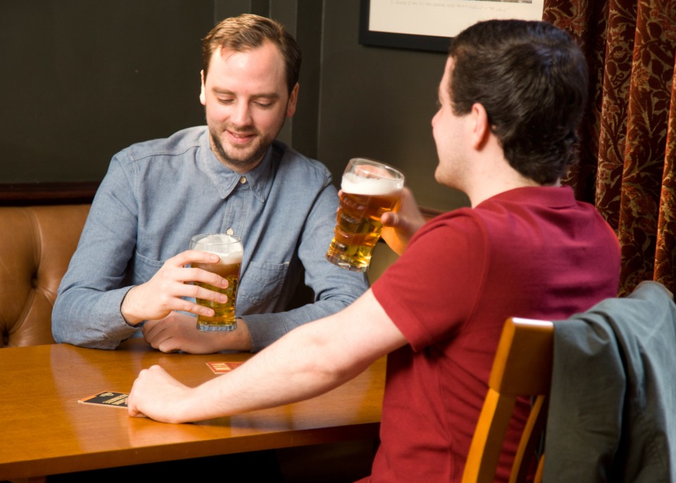 boys drinking beer