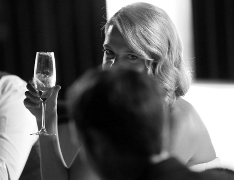 bride with wine glass - The Jumeirah Hotel