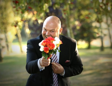 man with bouquet - Favourite Wedding Faces