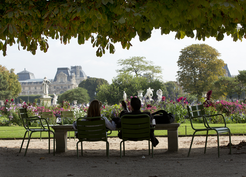 people on chairs in park