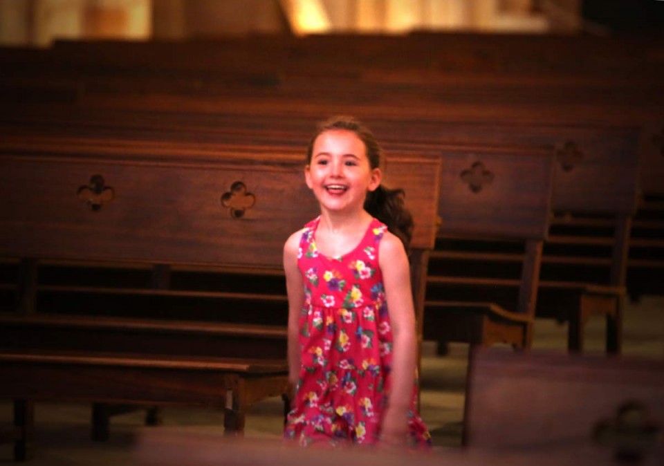 girl in church