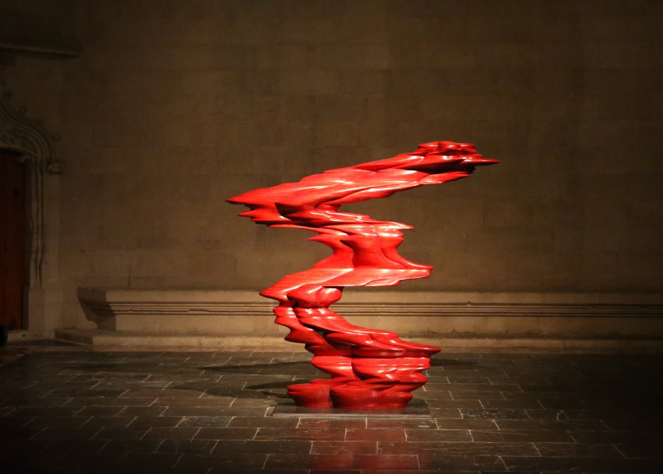 red sculpture