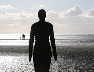 sculpture on beach