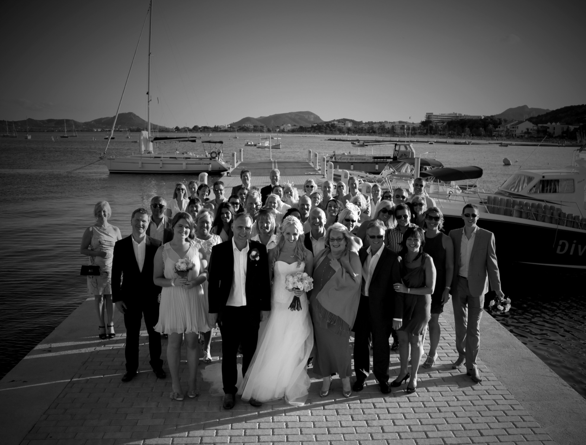 group photograph on jetty