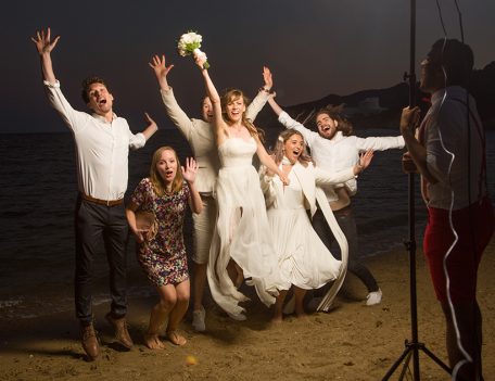 Group photograph on beach - Pura Vida