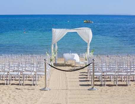 Ceremony seats on beach - Pura Vida