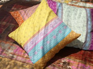 Coloured cushions