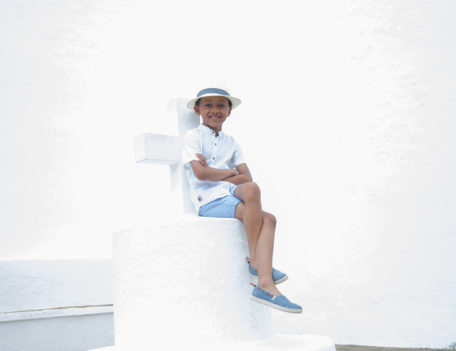 Boy by cross - Wedding Portraits