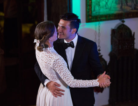 Bride and groom on dancefloor - Ca’s Xorc Hotel