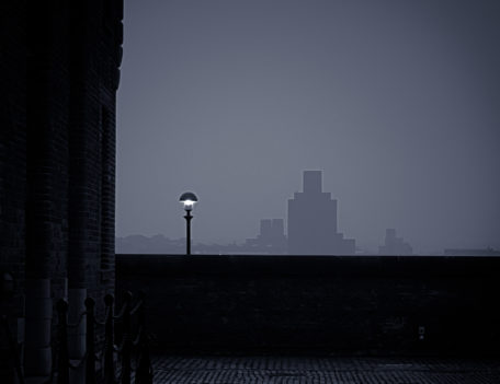 cobbled street and lamp - Cityscapes