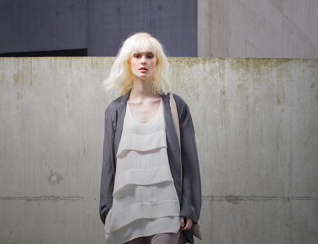 fashion model on concrete steps - Nomad at the Hepworth