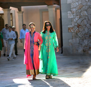 two girls at wedding ceremony