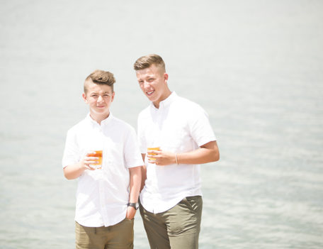 two boys by water - Casa Venecia Anniversary