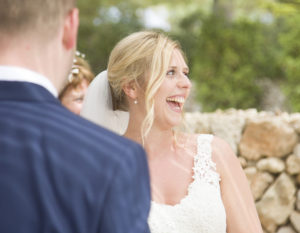 bride laughing