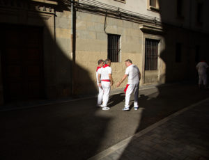 Men in street