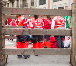 medics in street