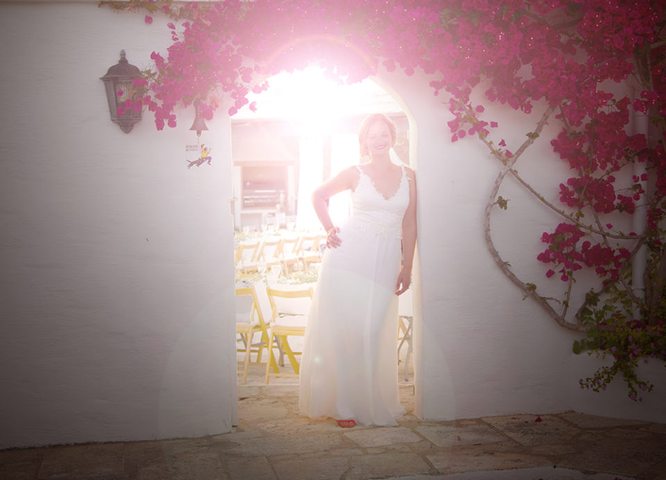 bride in doorway