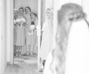 Bride with bridesmaids