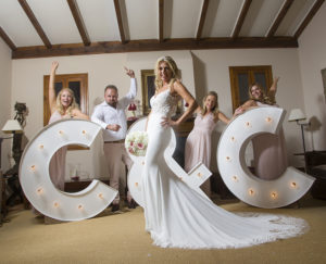 bride with friends 