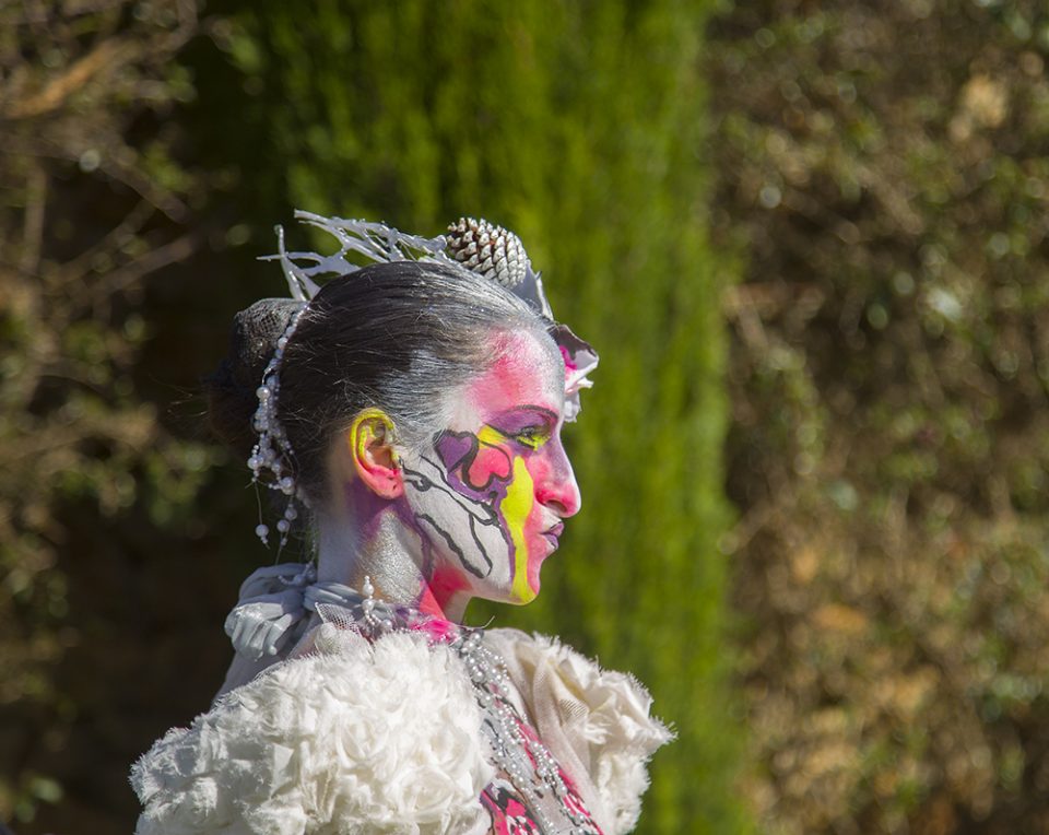 woman with painted face