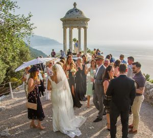 wedding congregation after ceremony