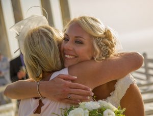 woman congratulates bride