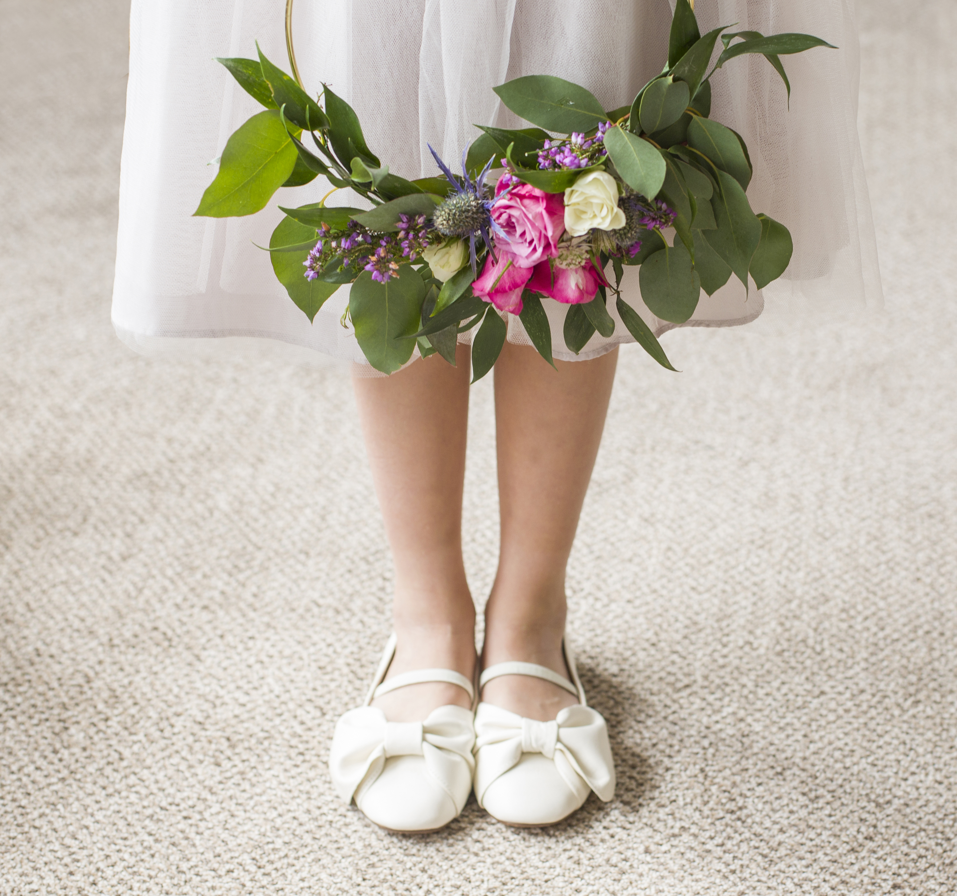 bridesmaid with flowers