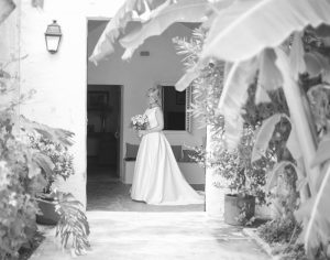 bride in doorway