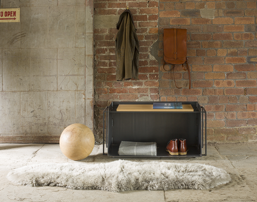 bench and wooden ball