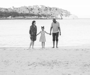 family shoot on beach