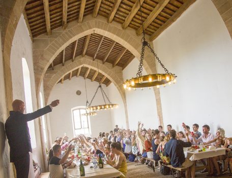 wedding breakfast in dining room - Refugi de la Puig de Santa Maria