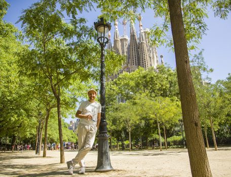 man by Sagrada Familia - Gothic Quarter Shoot