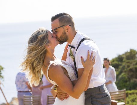 wedding couple at Binisegarra - Villa Binisegarra