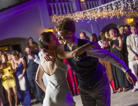 Wedding couple dancing at reception - Villa Son Temet