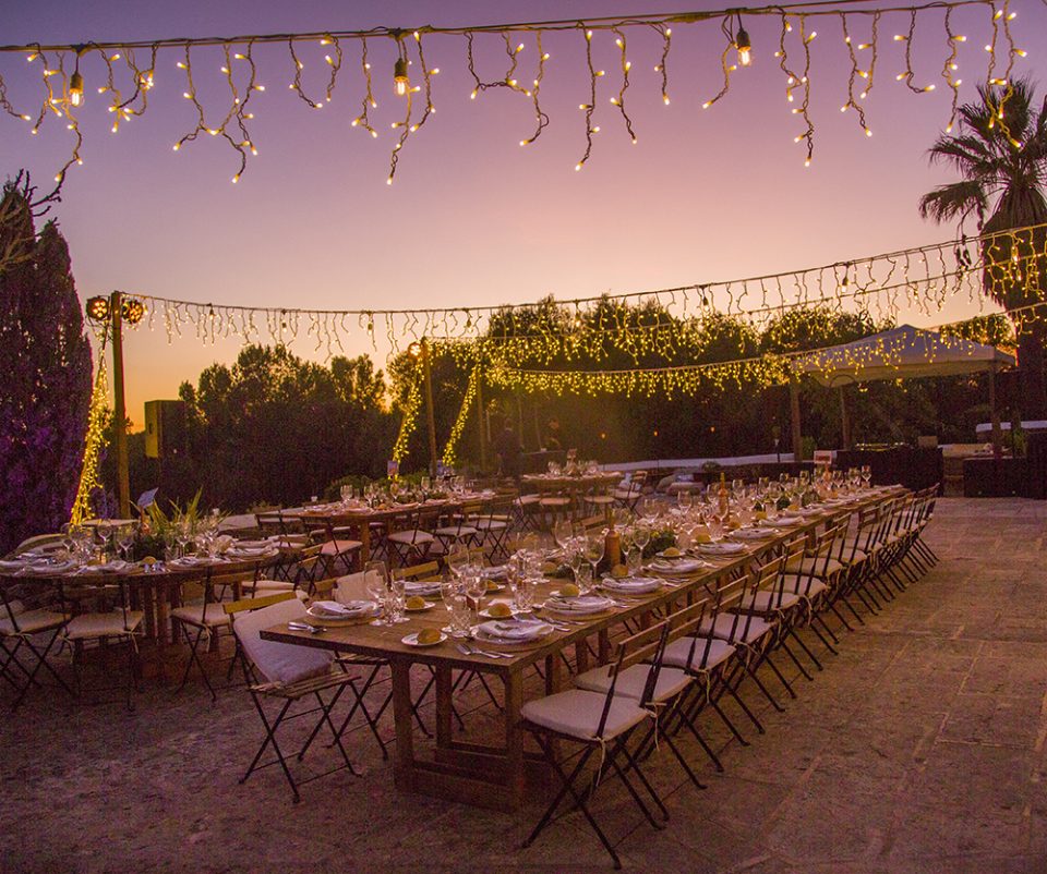 Wedding table setting